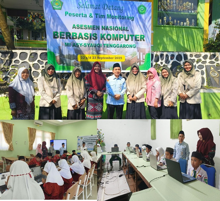 Eka Nurhidayah Dampingi Kabid Penmad Kanwil Kemenag Kaltim Monitoring ANBK