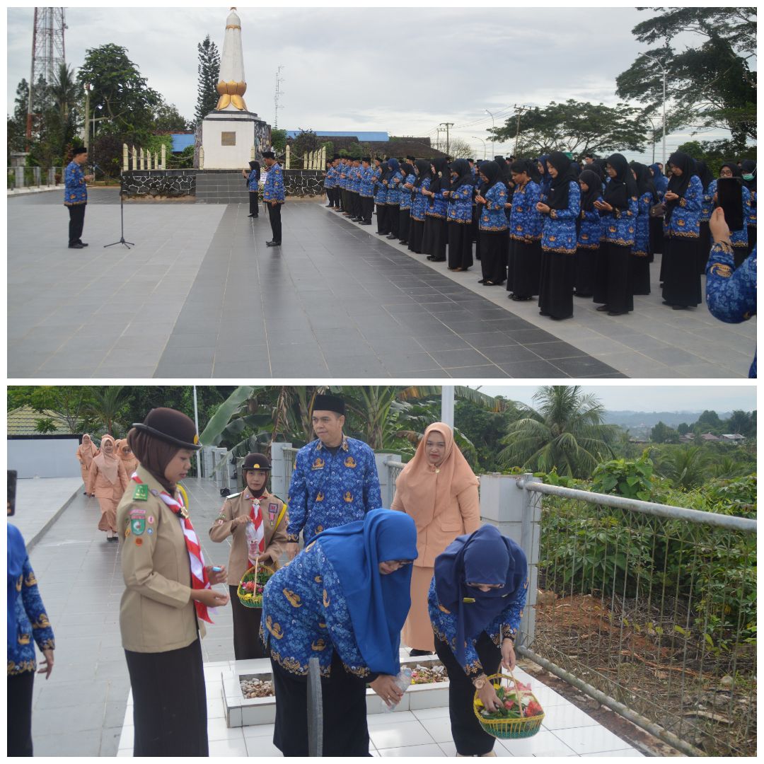 Peringati HAB ke-80, Kemenag Kukar Tabur Bunga di Makam Pahlawan